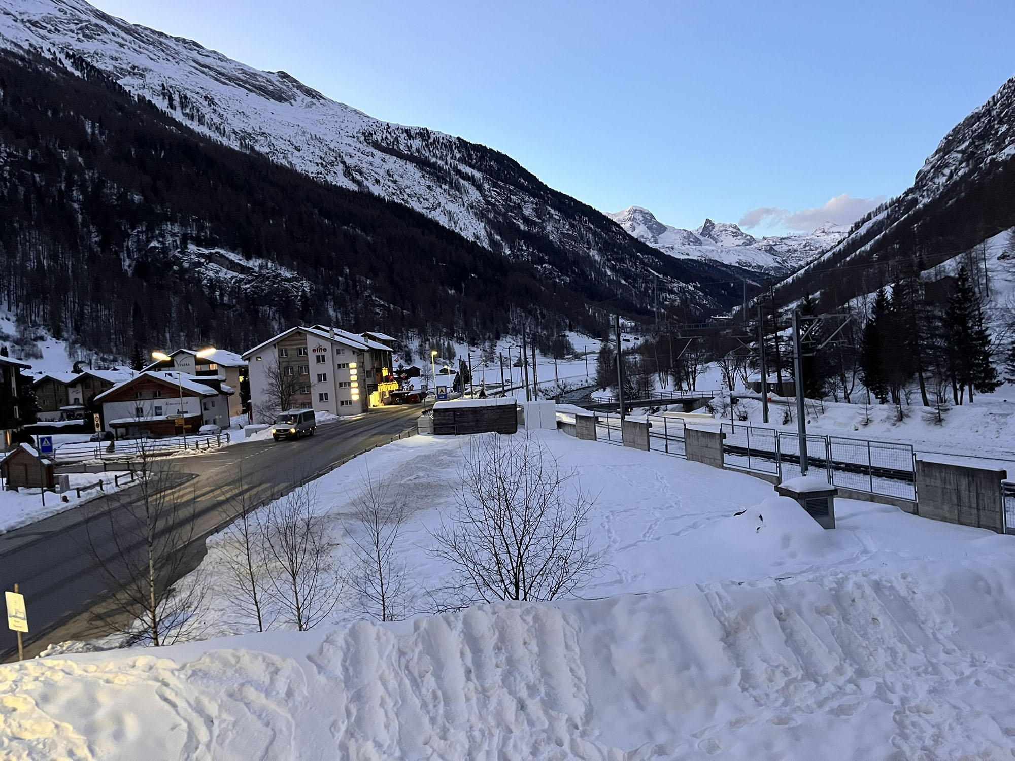 The view from our room at Hotel Täscherhof.